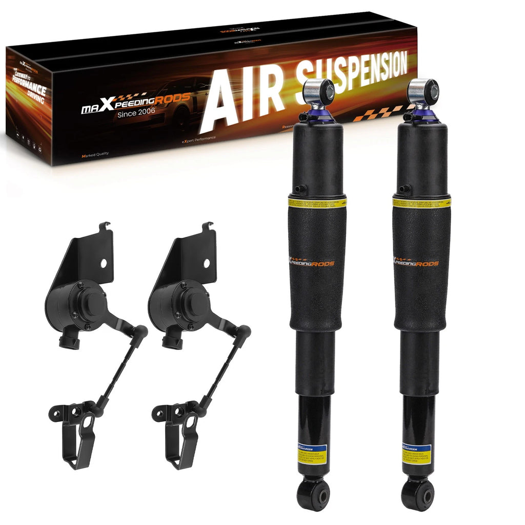2X Rear Air Shock Struts + 2X Height Sensor for Chevy Avalanche Silverado Tahoe (2001–2013)