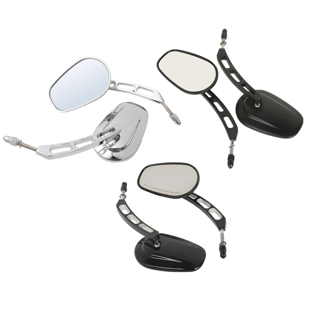 8mm Rear View Side Mirrors for Harley Touring, Road King, Road Glide (Universal)