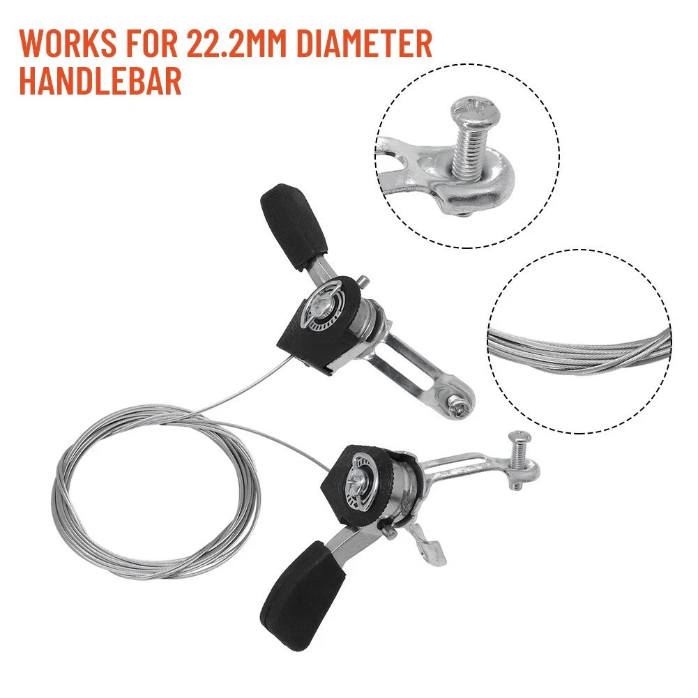 1 Pair Thumb Shifters for Bike 3x6/3x7 (Aluminium Alloy)