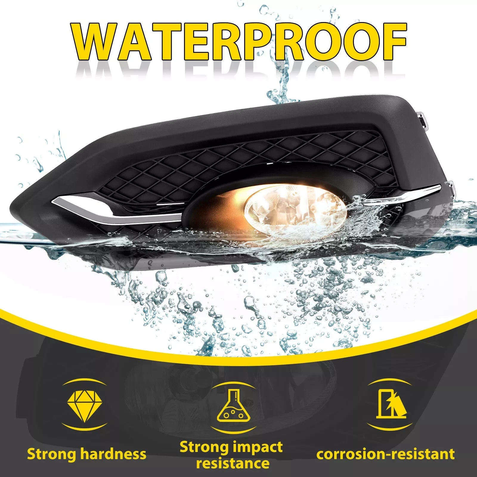 Fog Lights for Honda Civic 2-Door Coupe (2014–2015) LH & RH with Switch + Bulbs