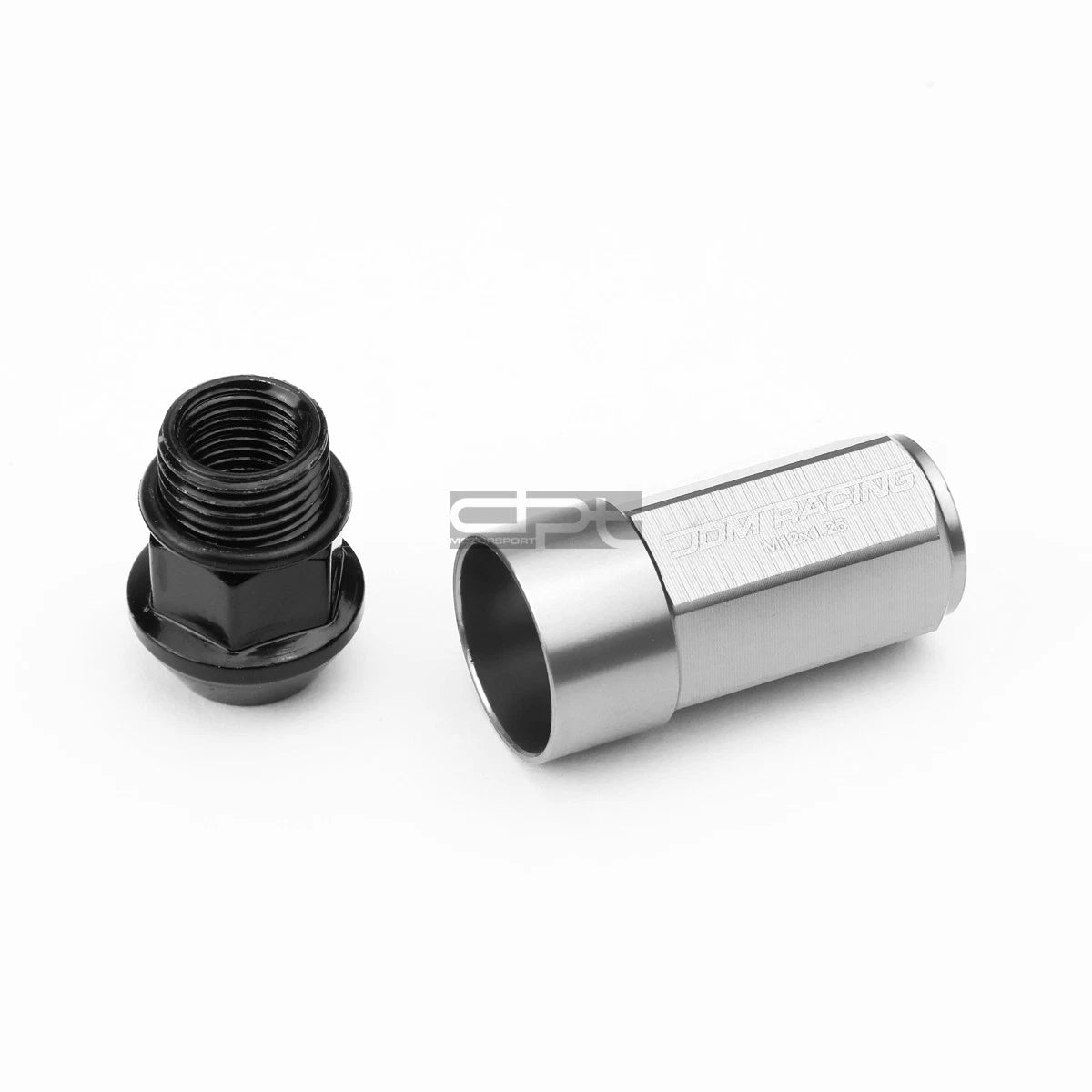 20x M12x1.25 53mm Tall Silver Aluminum Lug Nuts for JDM Vehicles