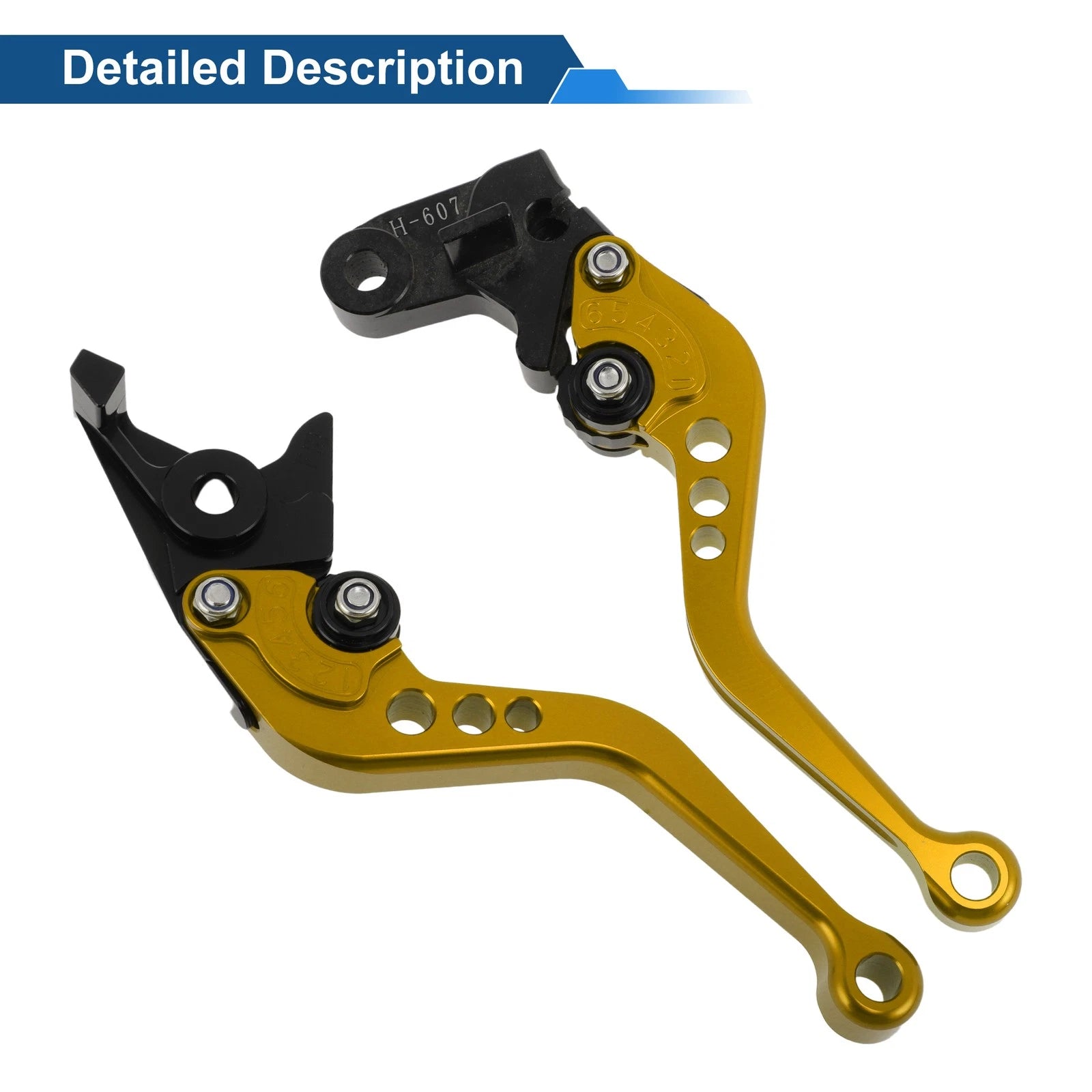 Adjustable Short Brake Clutch Levers for Honda CBF600/SA (2010–2013) - Gold Tone
