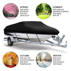 Heavy Duty Waterproof Boat Cover for V-Hull Fishing Ski (2020–2022)