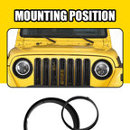 2X Front Headlight Trim Covers for Jeep Wrangler TJ (1997–2006)