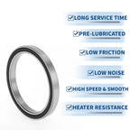 Deep Groove Ball Bearing 6816DDU for Scooter Skateboard (80x100x10mm)