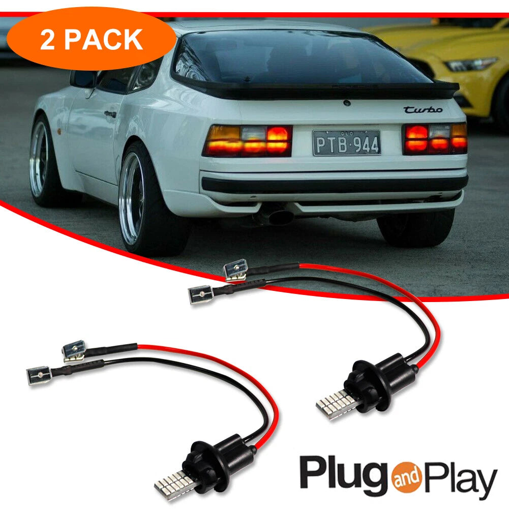 2X Red LED Tail Light Mod Kit for Porsche 944 924 (1982–1991)