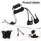 Handlebar Mounted Motorcycle Charger with High Efficiency Ports for