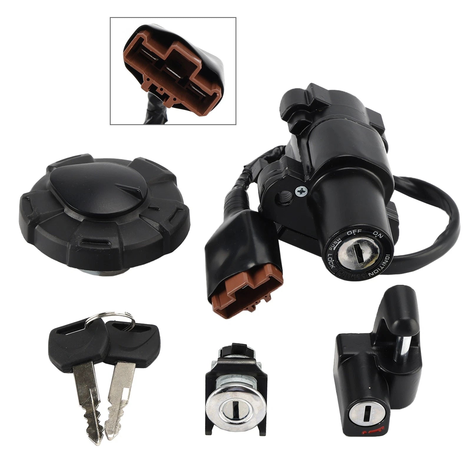 Ignition Key Switch Tank Seat Helmet Lock Set for Honda CRF300L LS (2021–2025)