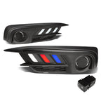 Set of 2 Mustang Style 3-Color LED DRL Fog Light Covers for Honda Civic (2016–2017)