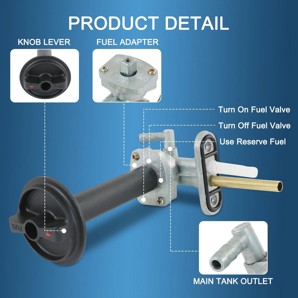 Fuel Valve Petcock & Lever Screw for Kawasaki Prairie 400 (1999–2002)