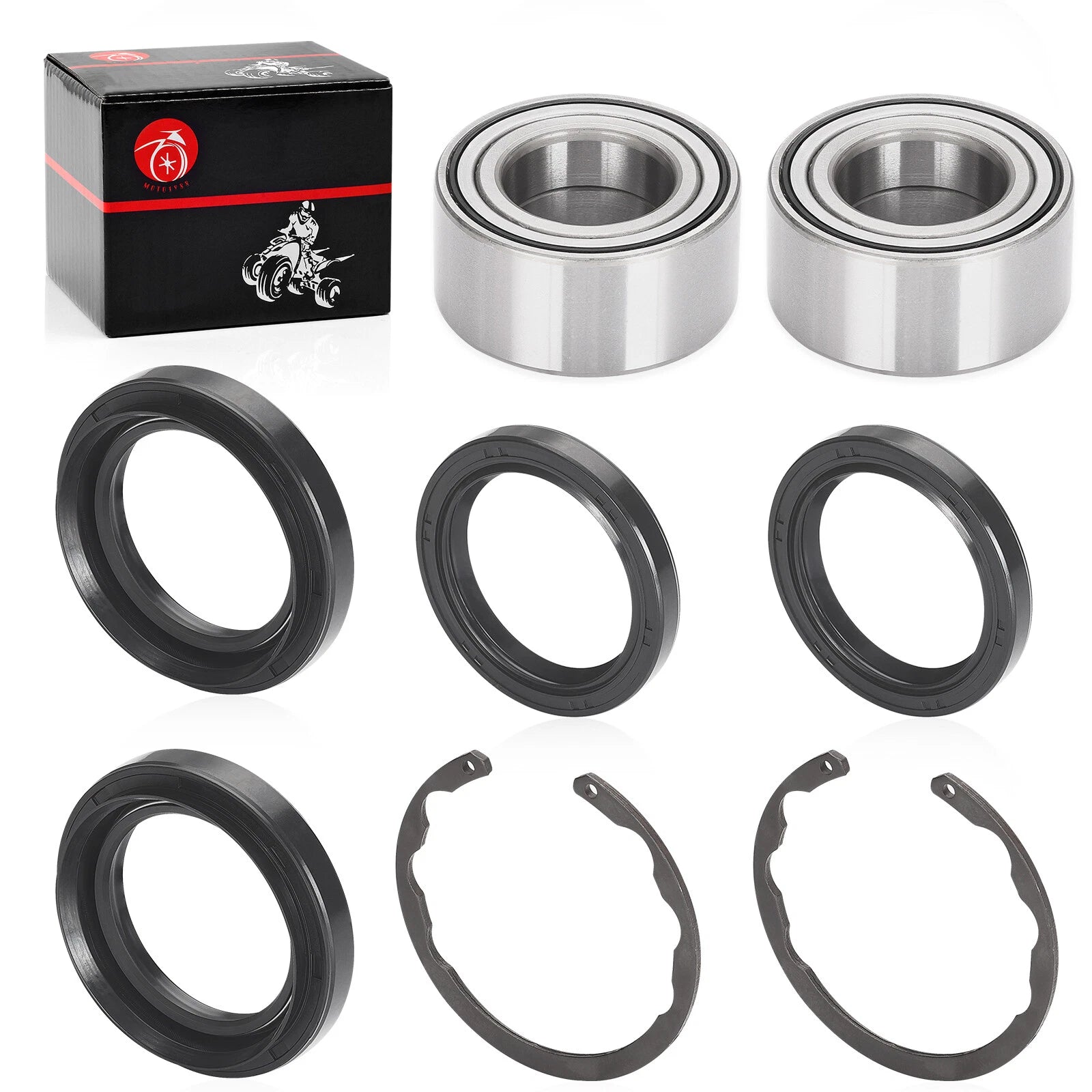 Front Wheel Bearings with Seals Kit for Kawasaki Bayou 300 400 (1990–2004)