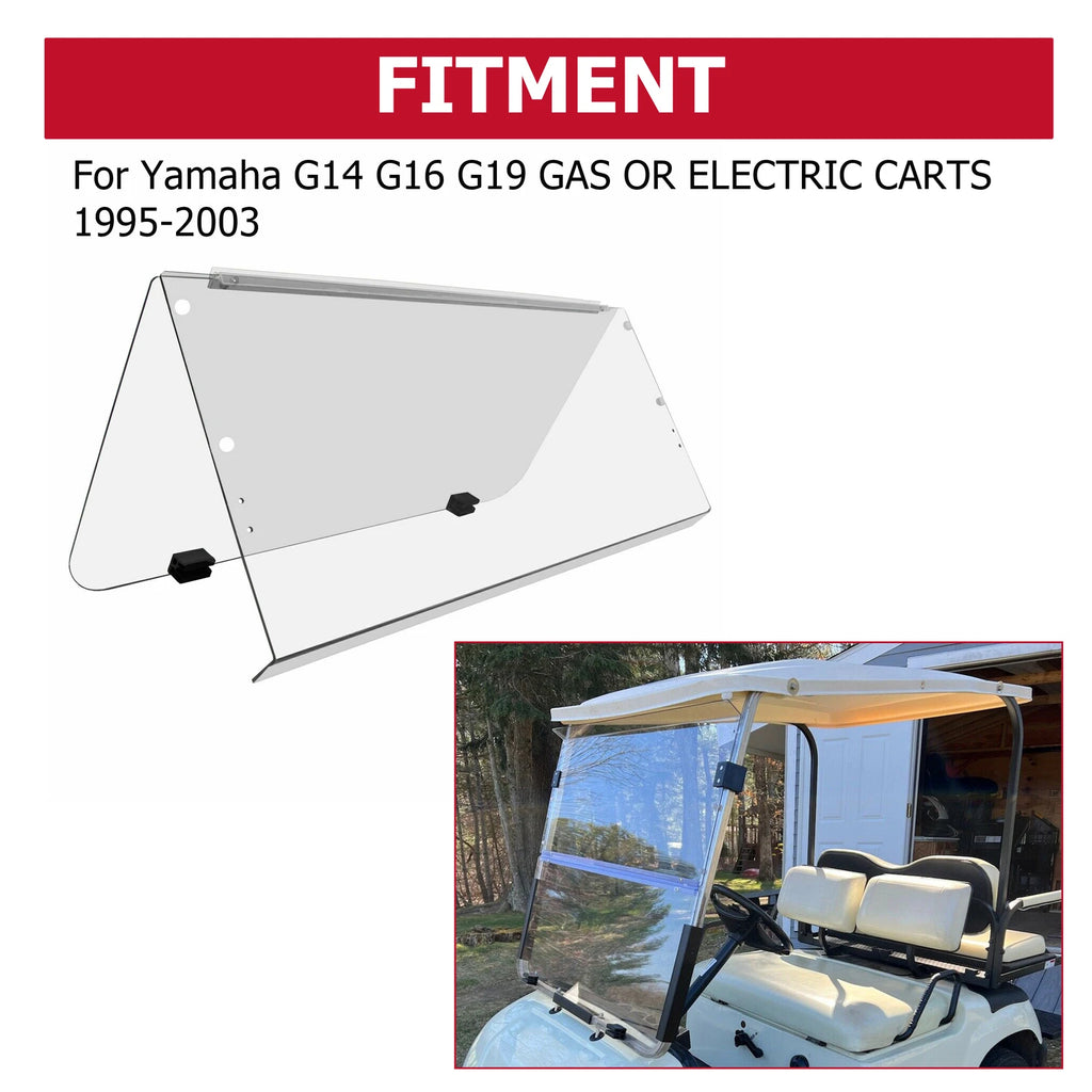 Folding Windshield for Yamaha Golf Cart G14 G16 G19 (1995-2003)