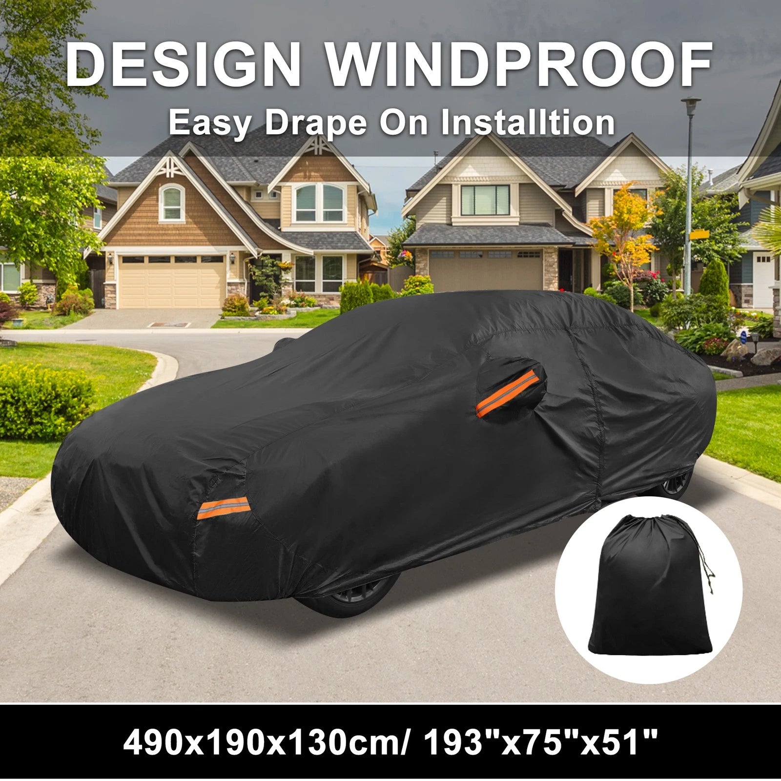 Waterproof Car Cover for BMW 3 Series (2012–2019) with Zipper