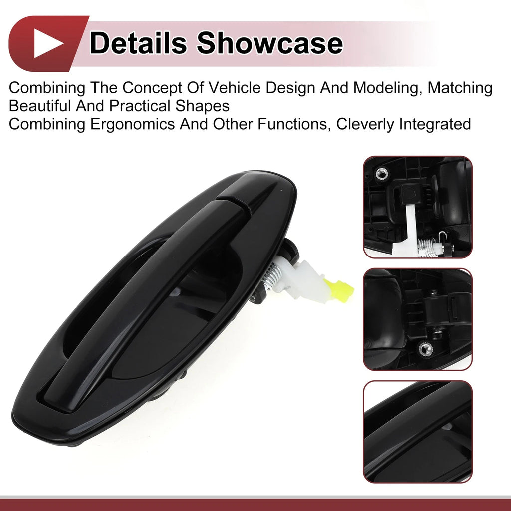Exterior Door Handle for Hyundai Santa Fe (2013–2018) Rear Right No. 8265026000 Black