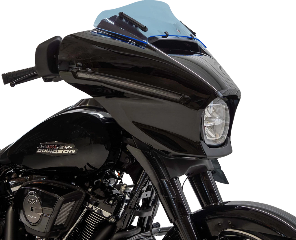 Klock Werks Kolor Flare Windshield 6.5" for FLHX (2014–2023) - Blue Ice KWW-01-0740