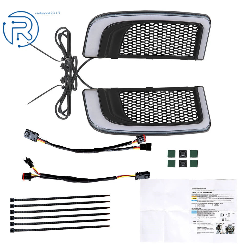 LED Running Light/Turn Signal Fairing Lower Grills for Electra Glide 