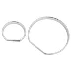 Silver Speedometer Rings Cover Set for BMW 3 Series E46 (2000-2006)