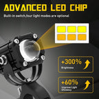3X LED Motorcycle Signal Headlight Strobe Spotlights for Motorcycles