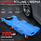 36" Blue Mechanic Creeper for Automotive (200Lbs Load)