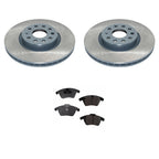 DuraGo Front Rotors & Low-Met Brake Pads Kit for Audi A3 Quattro (2006–2013)