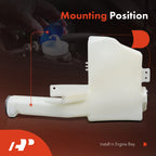 Windshield Washer Reservoir with Pump & Cap for Nissan Murano (2003–2007)