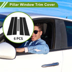 6 Pcs Pillar Window Trim for Chevy Equinox (2010–2017) Black
