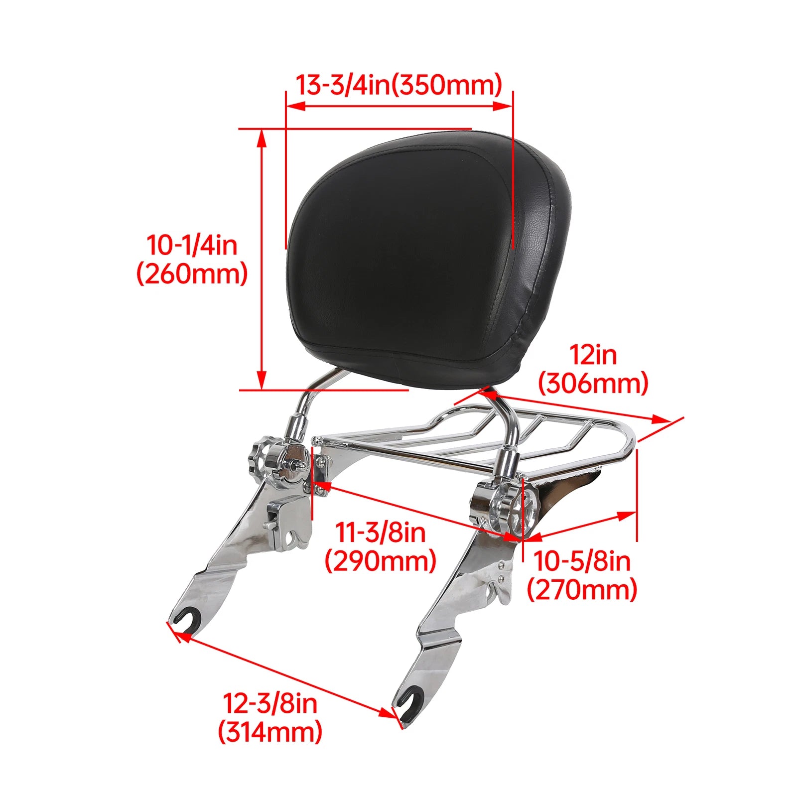 Passenger Backrest Sissy Bar for Harley-Davidson Electra Glide (2009–2024)