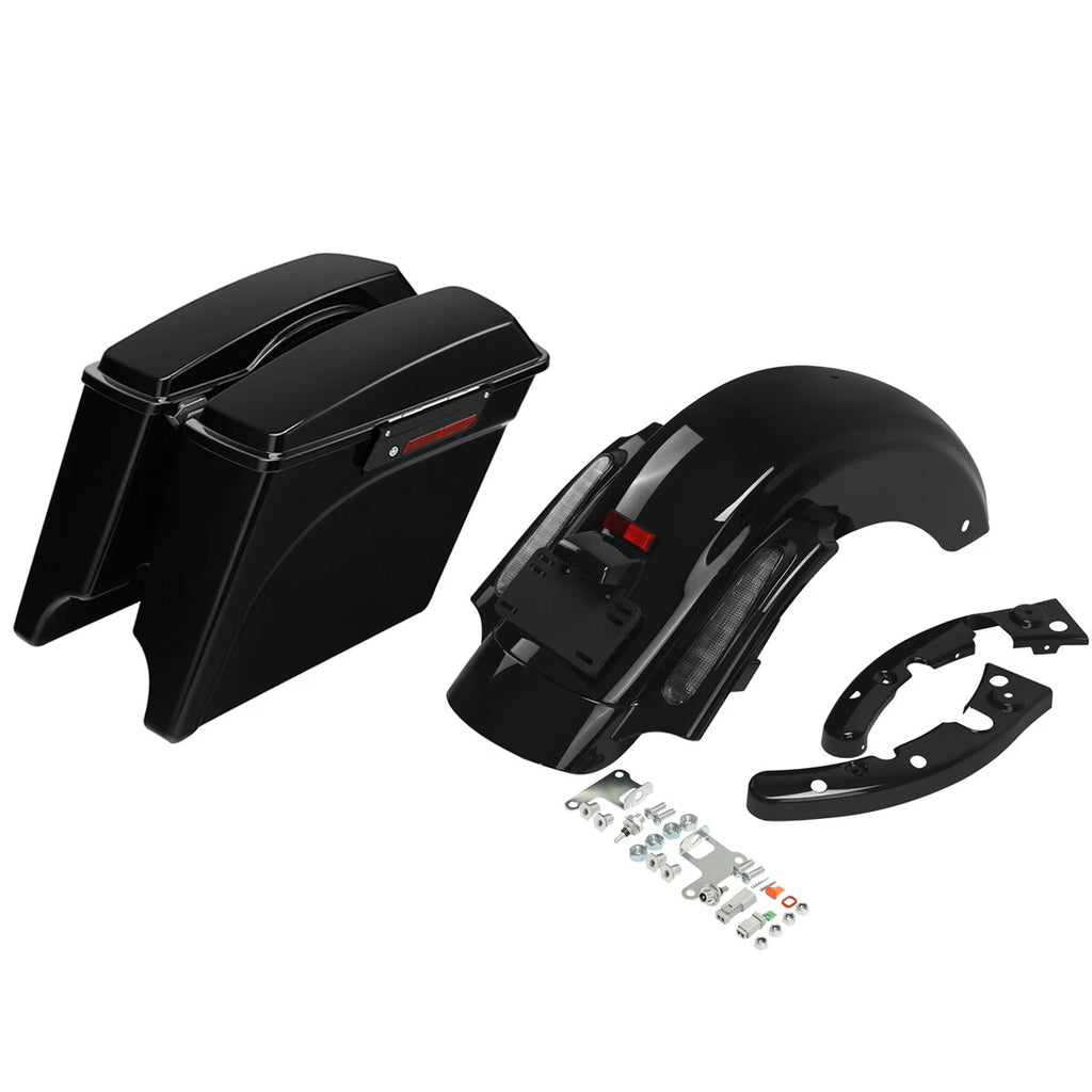5" Stretched Saddlebags Rear Fender System for Harley Touring (2009–2013)