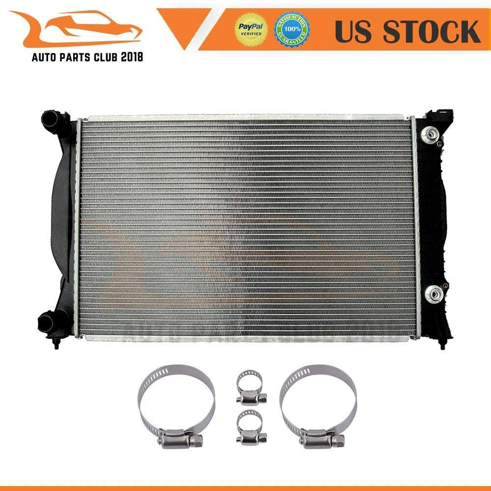 Radiator for Dodge Grand Caravan (2008–2019) 13064 w/ Universal Hose Clamps