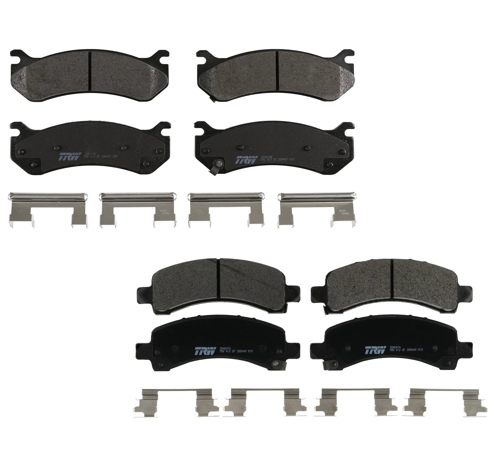 Set of 4 TRW Pro Metallic Brake Pads for Express 2500, Savana 2500