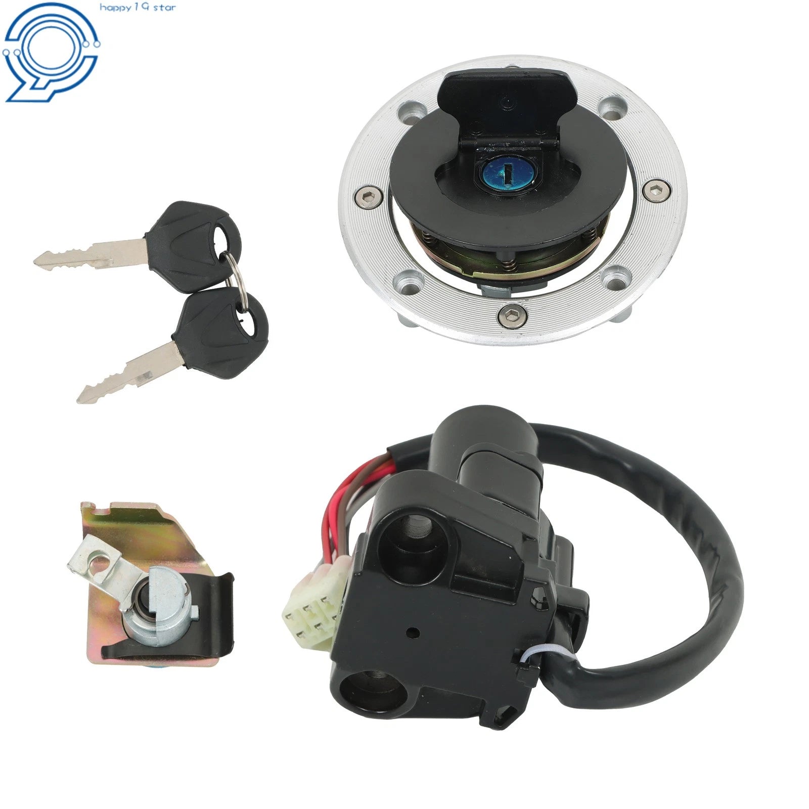 Ignition Switch Fuel Gas Cap Seat Lock for Suzuki Hayabusa GSX1300R (1999–2007)