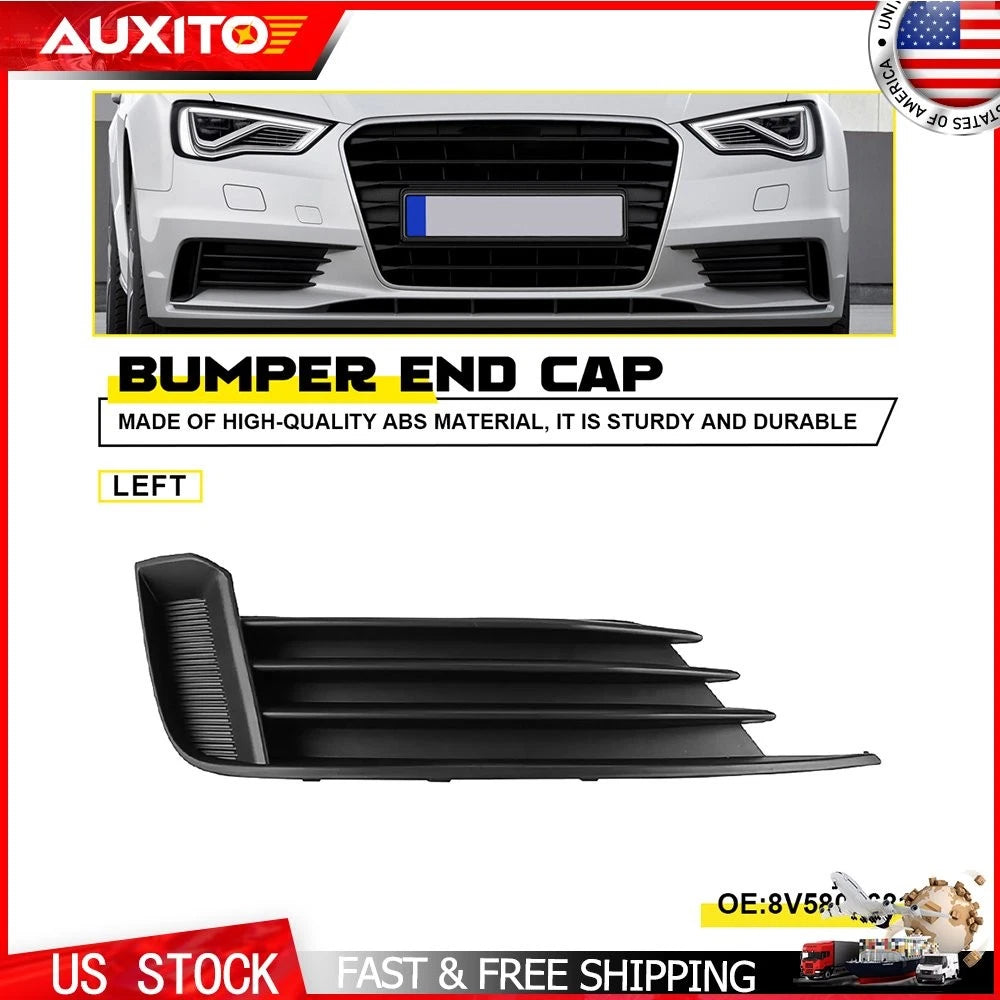 Front Bumper Fog Light Lamp Cover Grille for Audi S3 A3 (2013–2017) Left