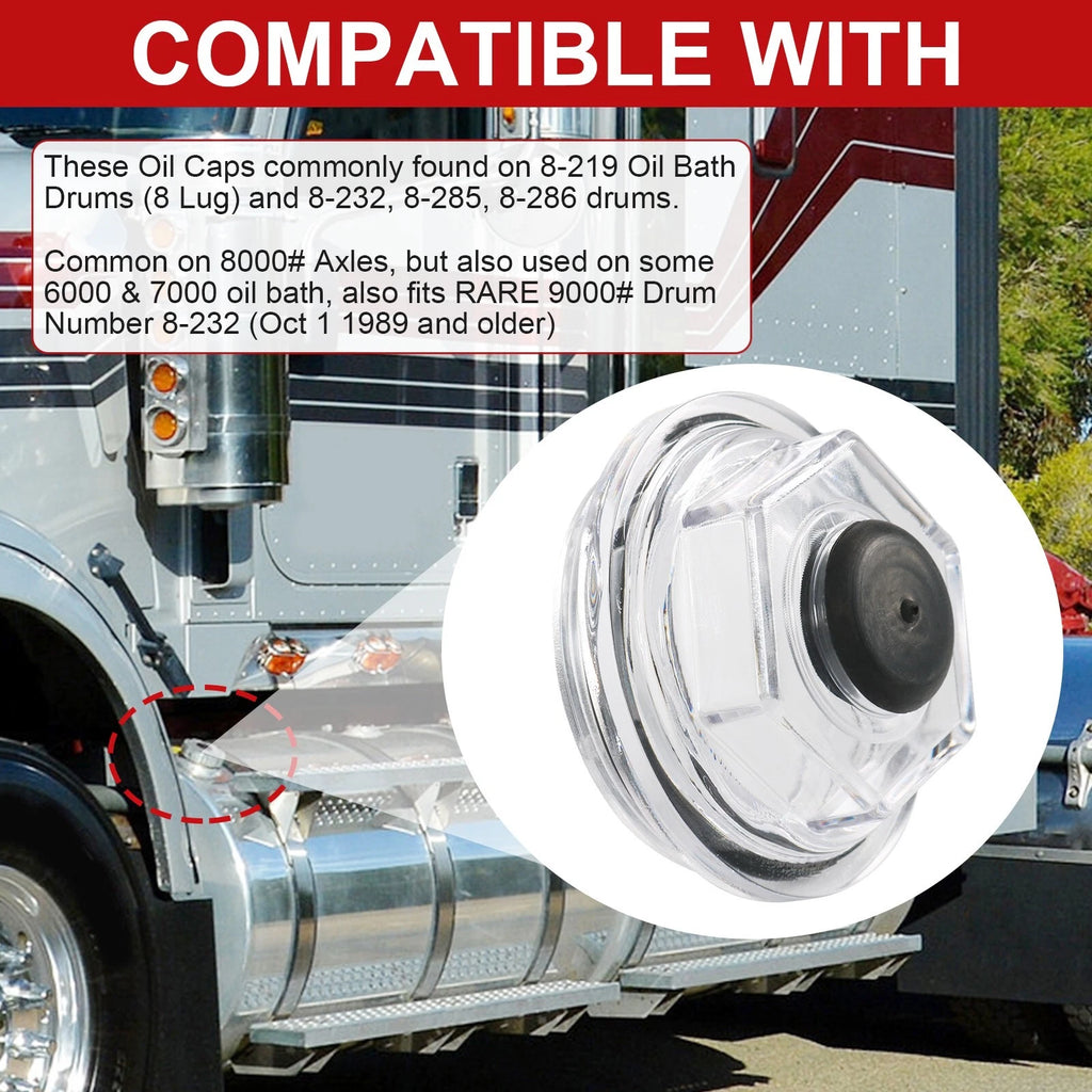 Set of 4 Oil Bath Caps for Dexter Trailer Axles (21-35 LCI 8000#)