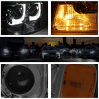 Dual LED DRL Projector Headlights for Ford F150/Mark LT (2004–2008)