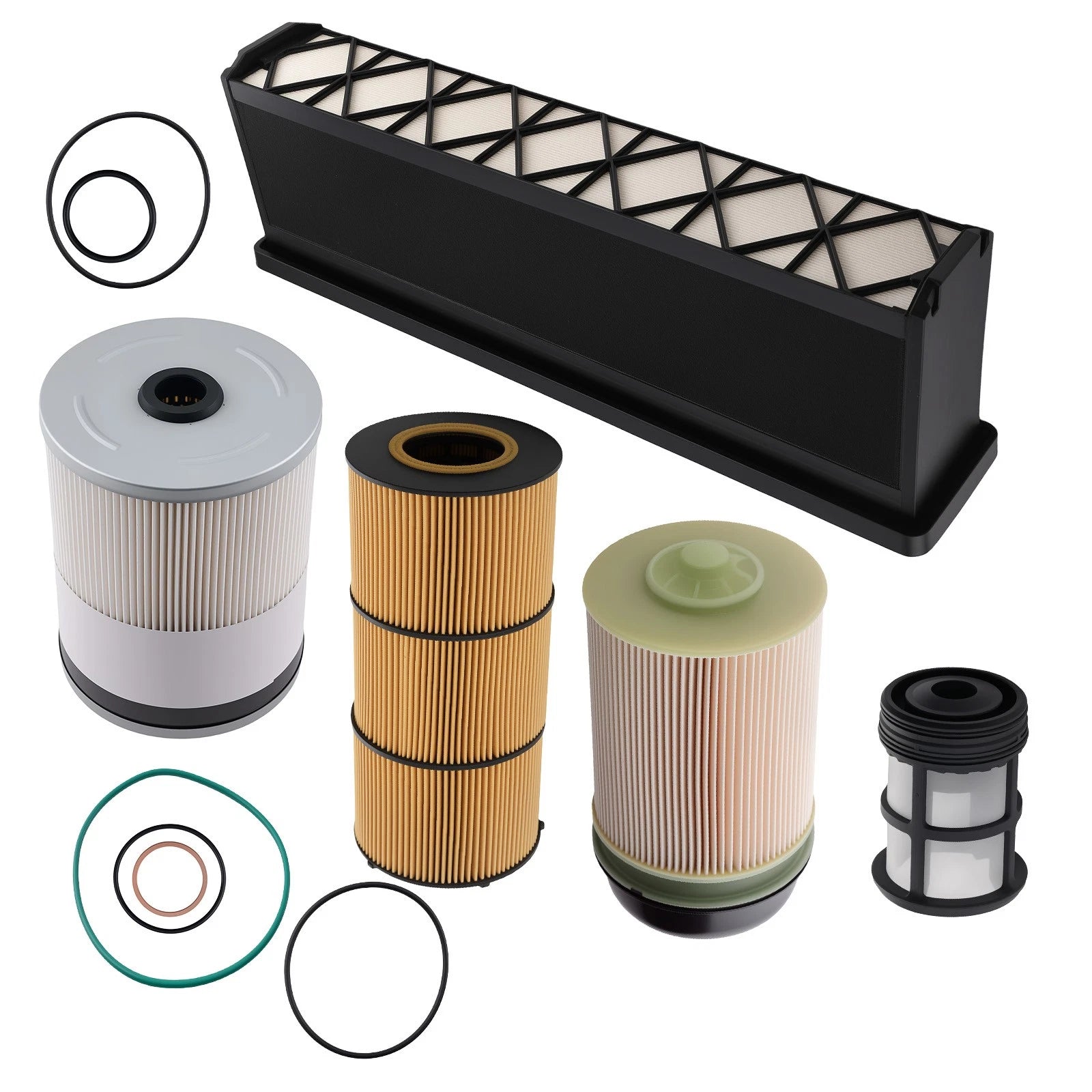 4-Piece Filter Kit for Freightliner Cascadia (DD13 DD15 DD16) AF27879 P551005