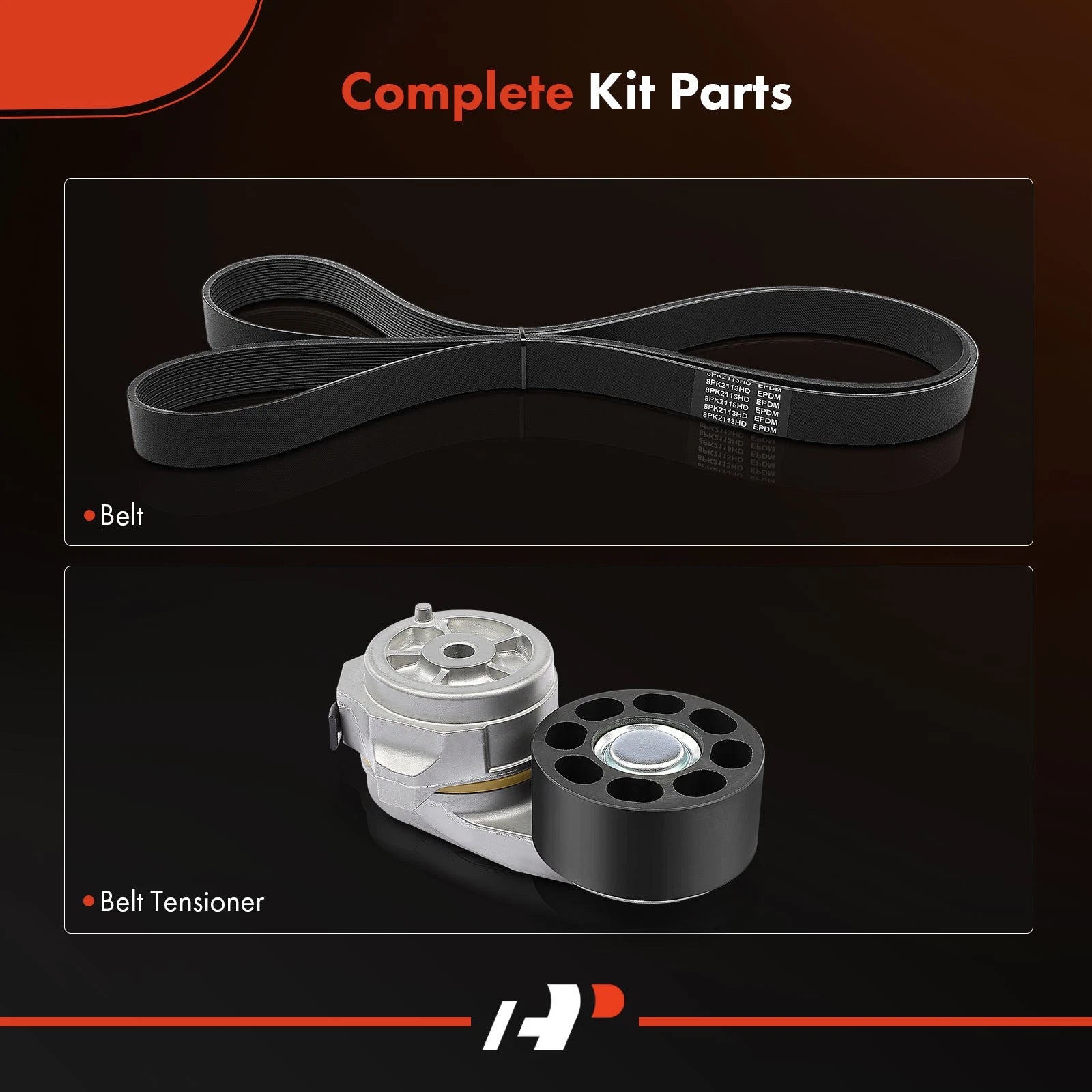 2X Serpentine Belt Drive Component Kit for Ford F-650 F-750 (2004–2007)