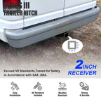 Class 3 Towing Hitch Receiver for Ford E-150 E-250 E-350 (1975-2006)