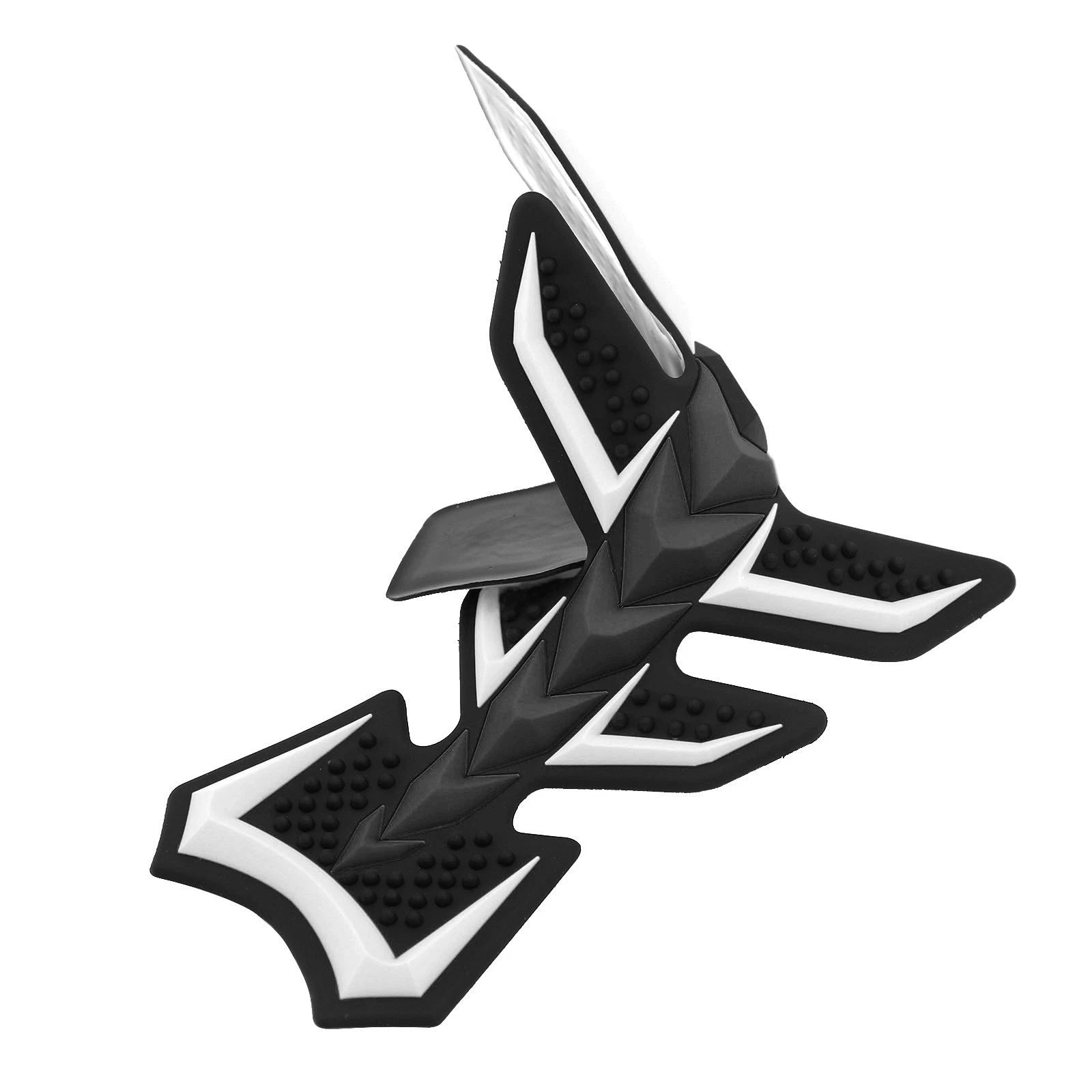 Tank Pad Sticker Protector for Motorcycle (Black-White)