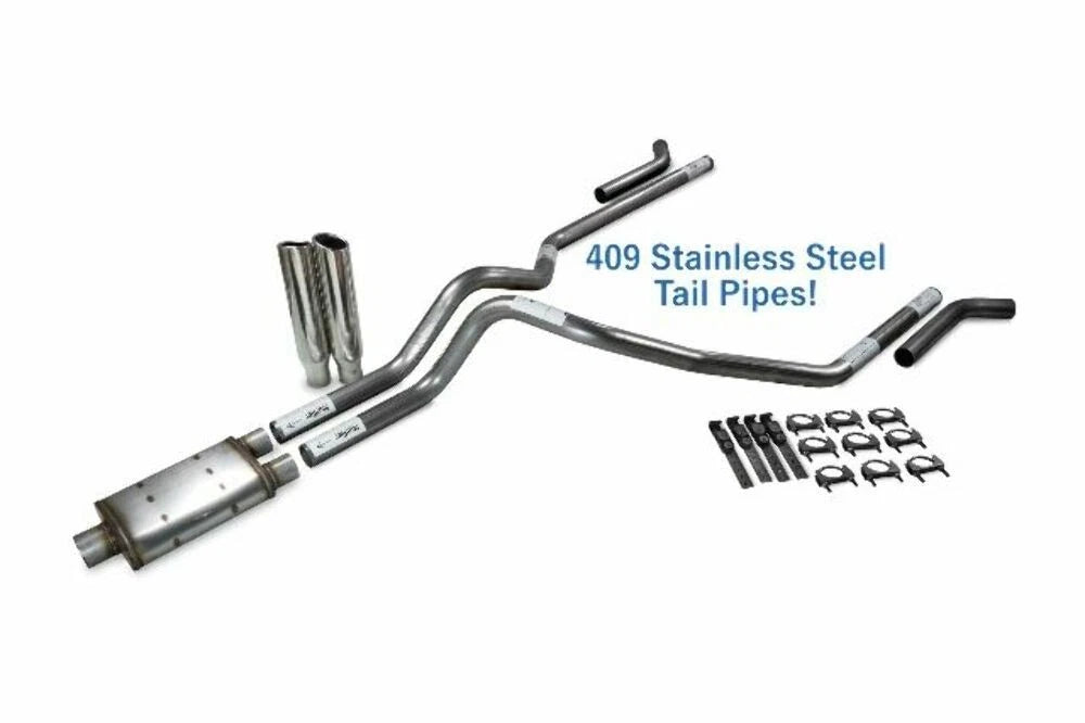 Dual Exhaust Kit for Dodge Ram 1500 (2019–2025) 2.5" SS Chrome Tips
