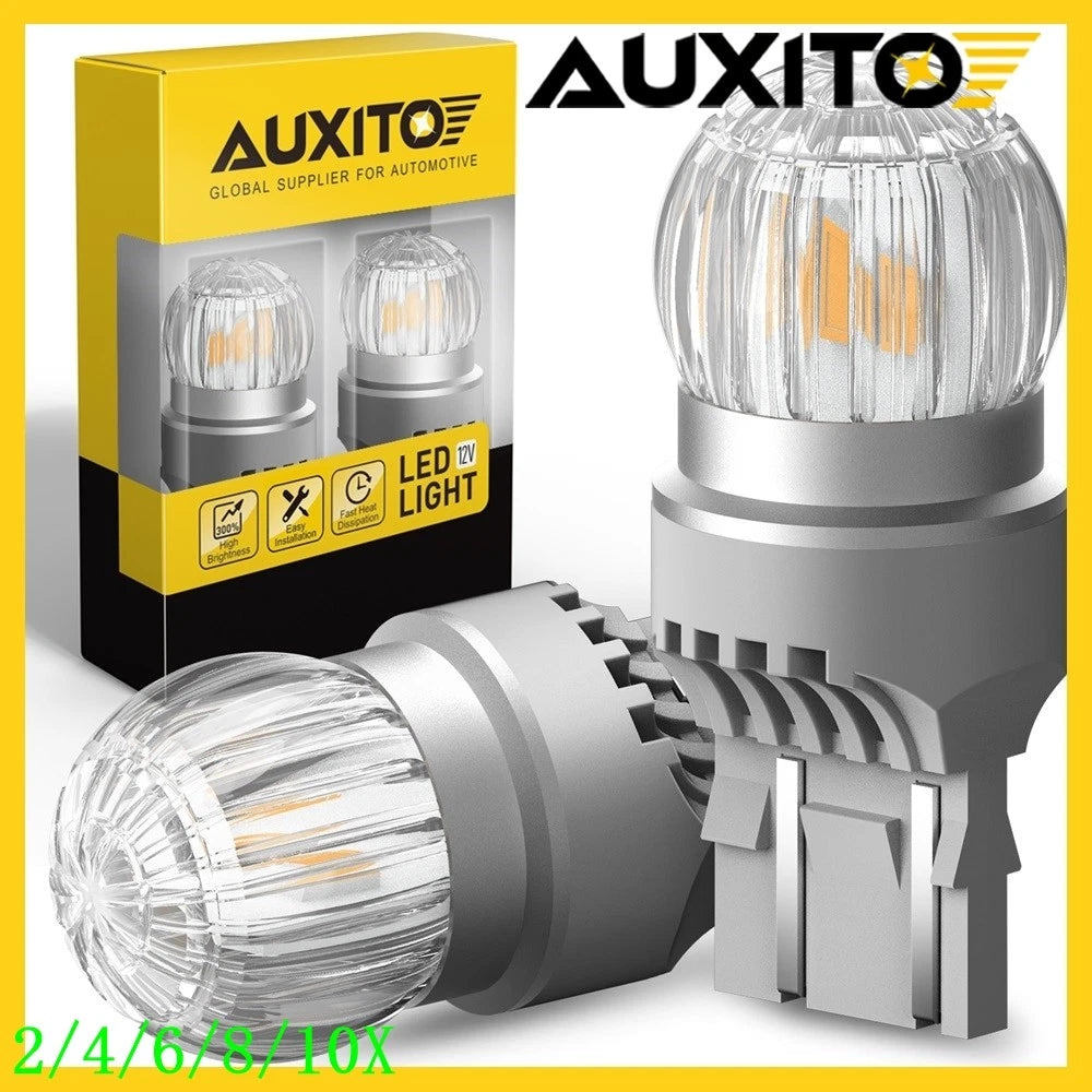 Set of 2 Amber LED Brake Tail Stop Lights for Make Model