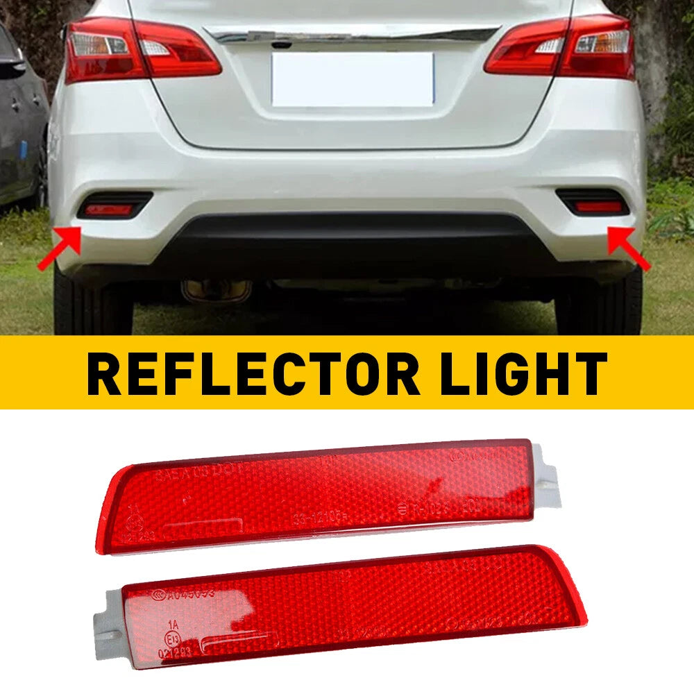 Rear Bumper Reflector Lights for Nissan Sentra (2013–2018)