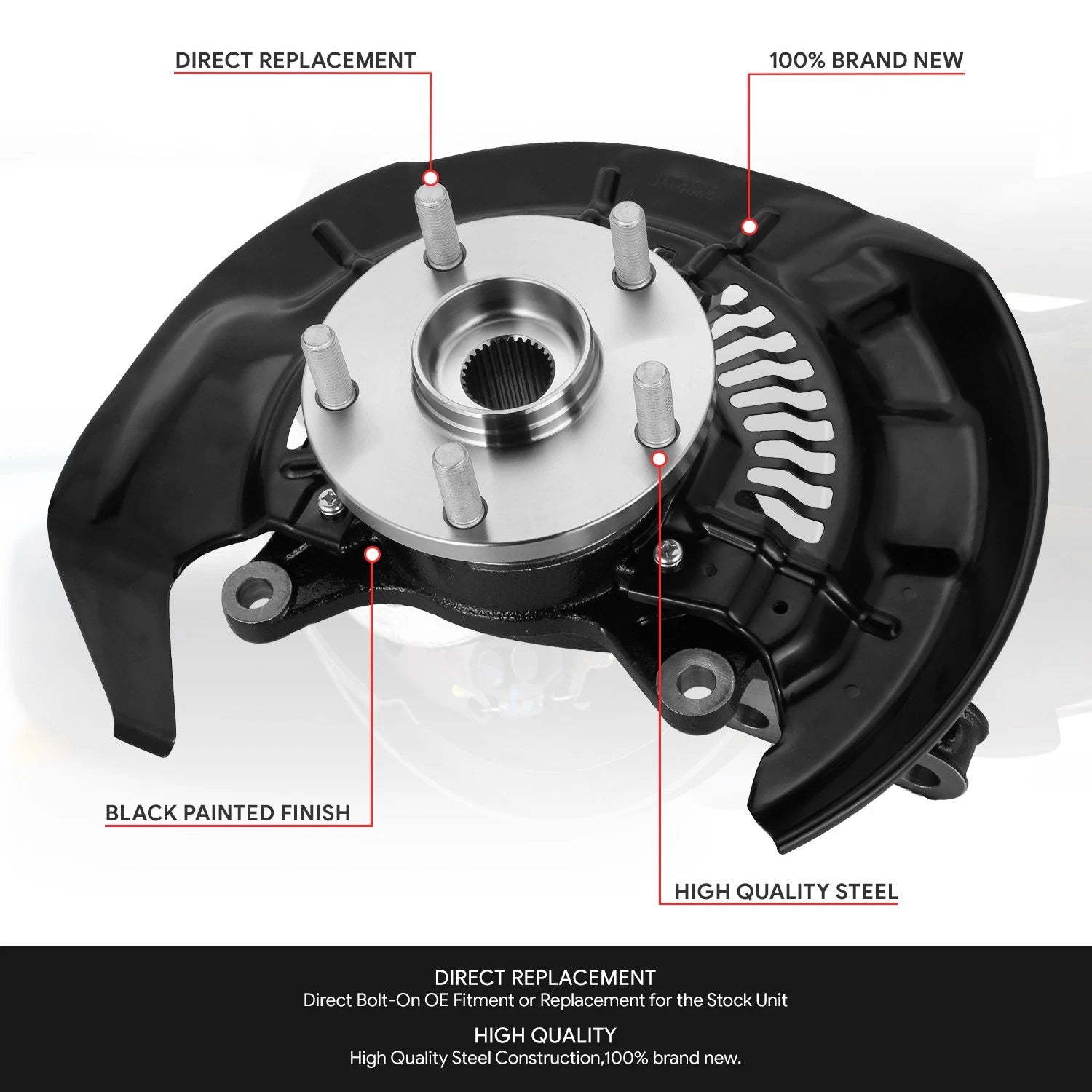 Front Passenger Side Loaded Wheel Knuckle for RX350 RX450H Highlander (2008–2017)