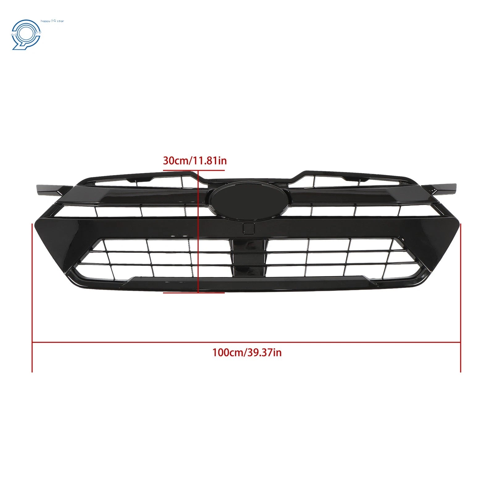 Front Bumper Upper Grille for Subaru Crosstrek (2024) Glossy Black