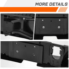 Rear Bumper for Dodge Ram Truck (2009–2019) w/o Exhaust Cutouts & Sensor Holes, Black