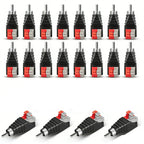 20X Speaker Wire Cable to RCA Male Connector Adapter Plug