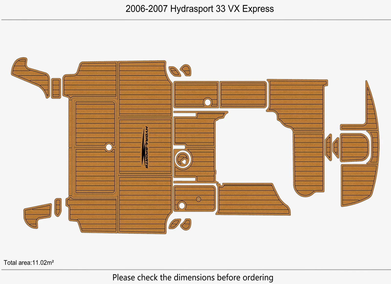 Seadek EVA Pad Flooring for Hydrasport 33 VX Express (2007)