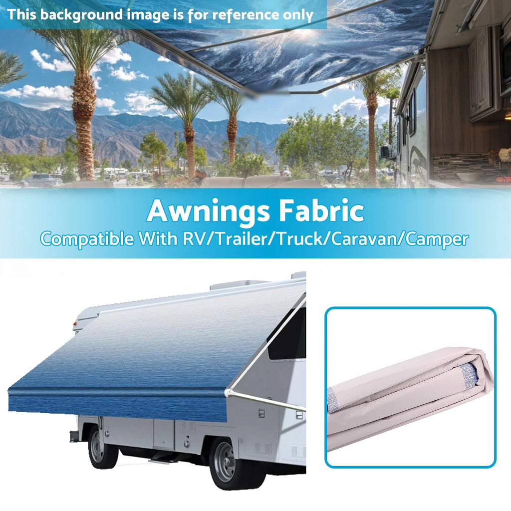 RV Awning Replacement Fabric for Trailer Truck Camper (13FT)