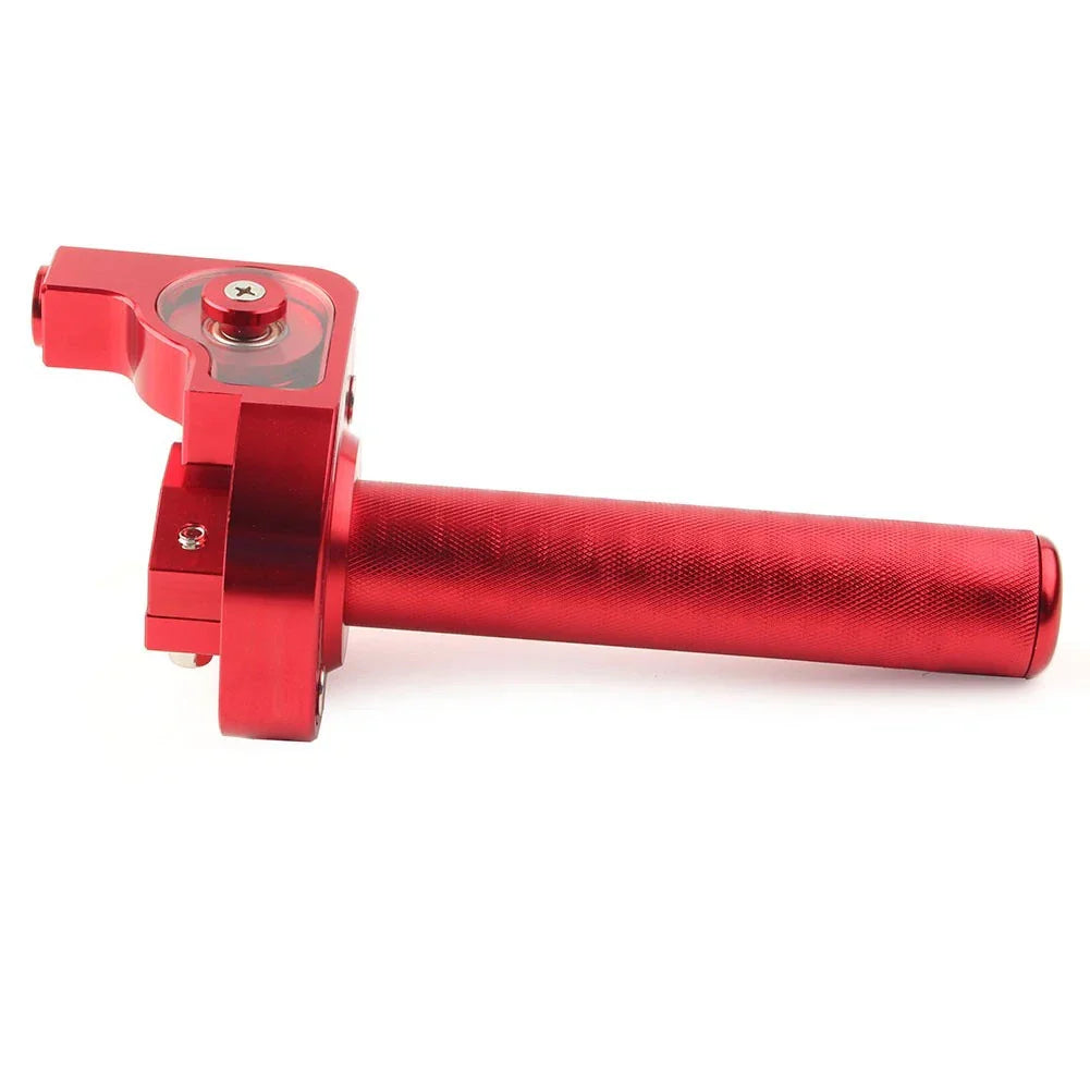CNC 7/8'' Motor Handlebar Grip Twist Throttle for Universal Red