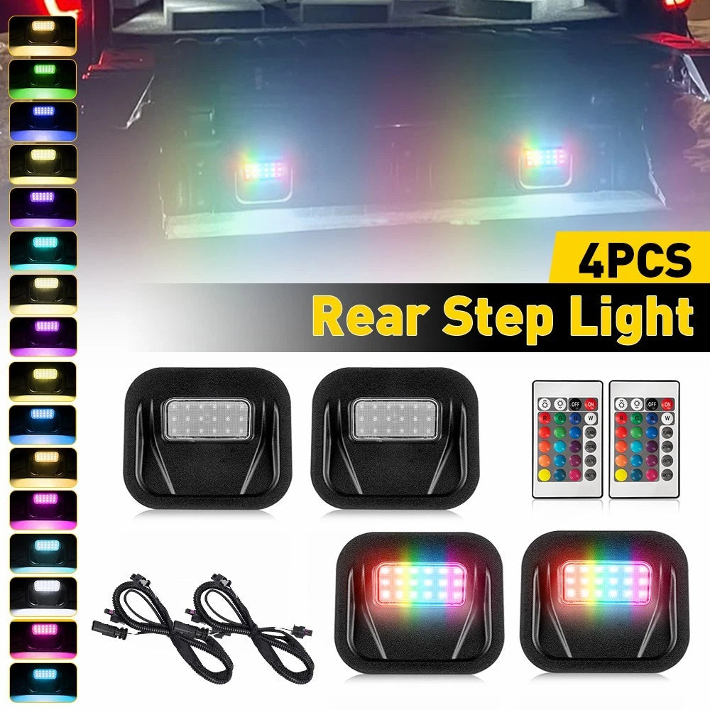 Set of 4 LED Tailgate Step Lights for Chevrolet Silverado 2500 HD 3500 HD (2020–2025)