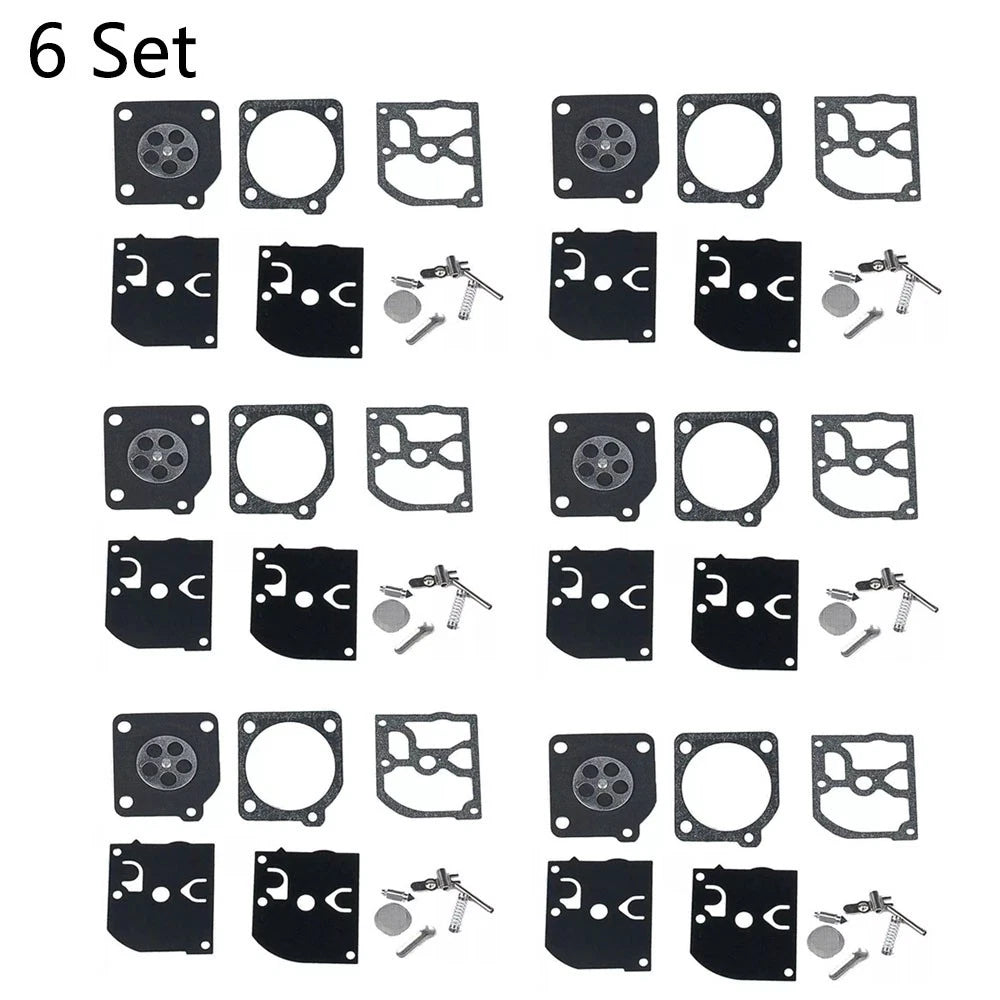Set of 6 Carburetor Repair Kits for ZAMA RB-39 (Poulan, McCulloch)